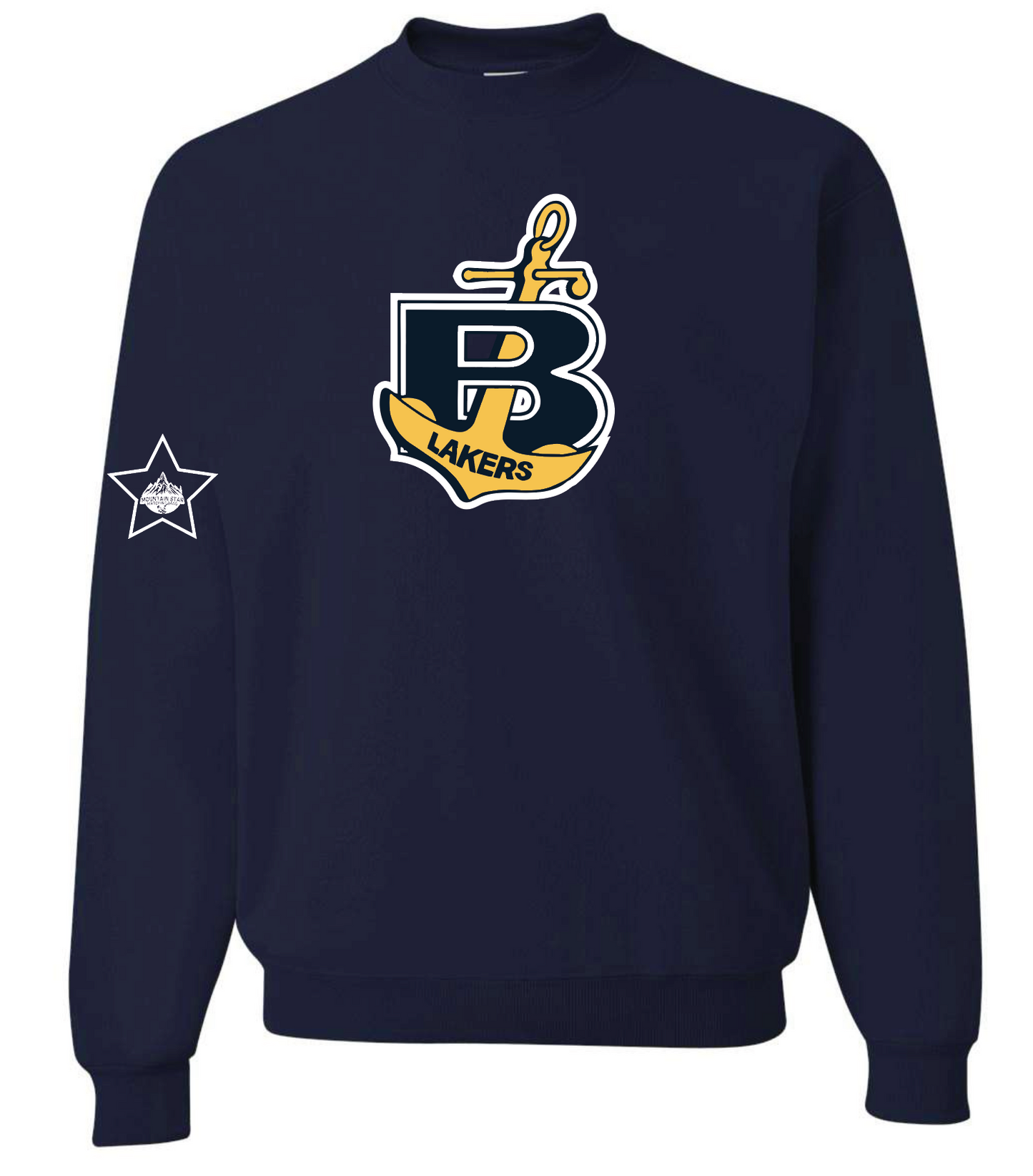 Bonneville High - Mountain Star Crew Neck Sweatshirt 50/50 Blend