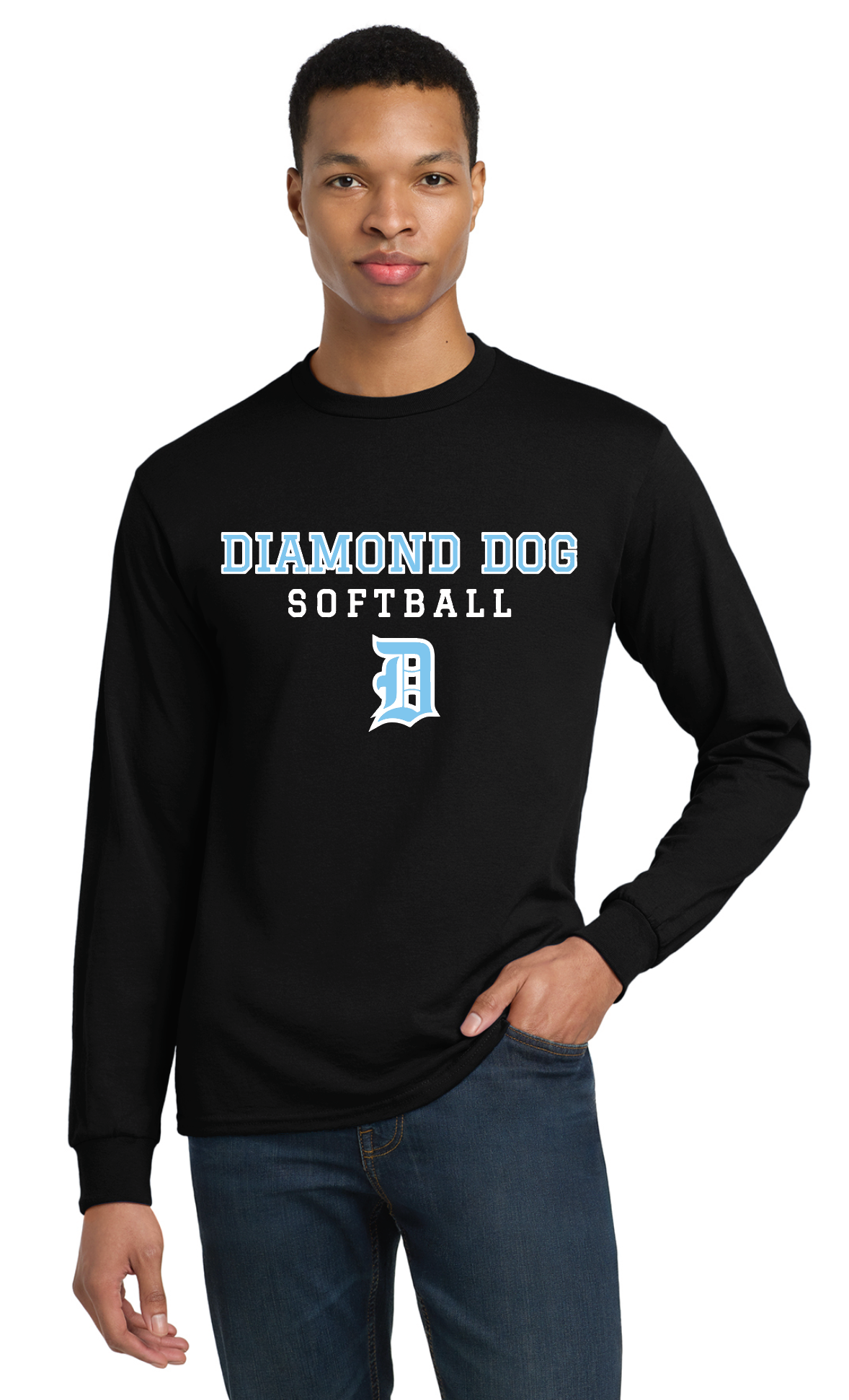 Diamond Dogs - Long Sleeve 50/50 Blend shirt