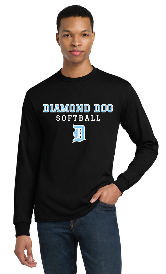 Diamond Dogs - Long Sleeve 50/50 Blend shirt