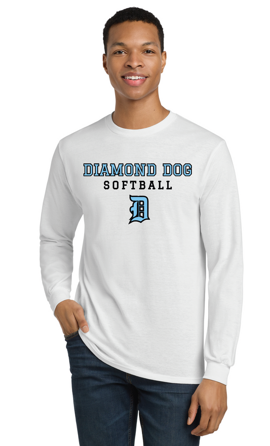 Diamond Dogs - Long Sleeve 50/50 Blend shirt