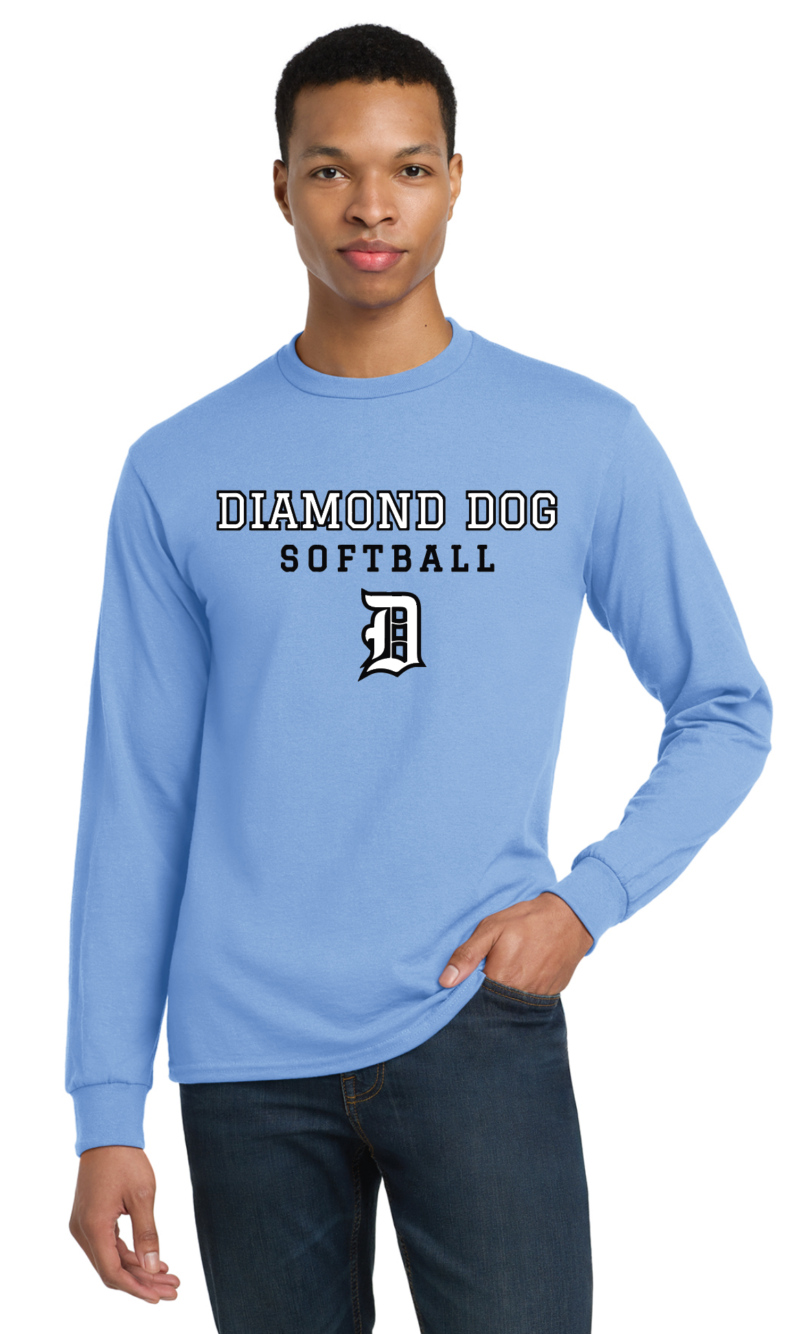Diamond Dogs - Long Sleeve 50/50 Blend shirt