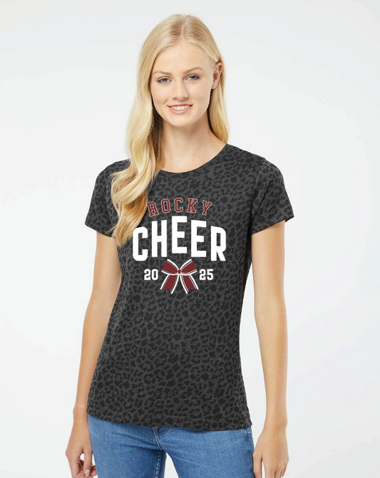 Rocky Cheer - Black Leopard Jersey Tee