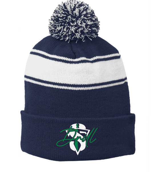 Syracuse Drill - Sport-Tek® Stripe Pom Pom Beanie