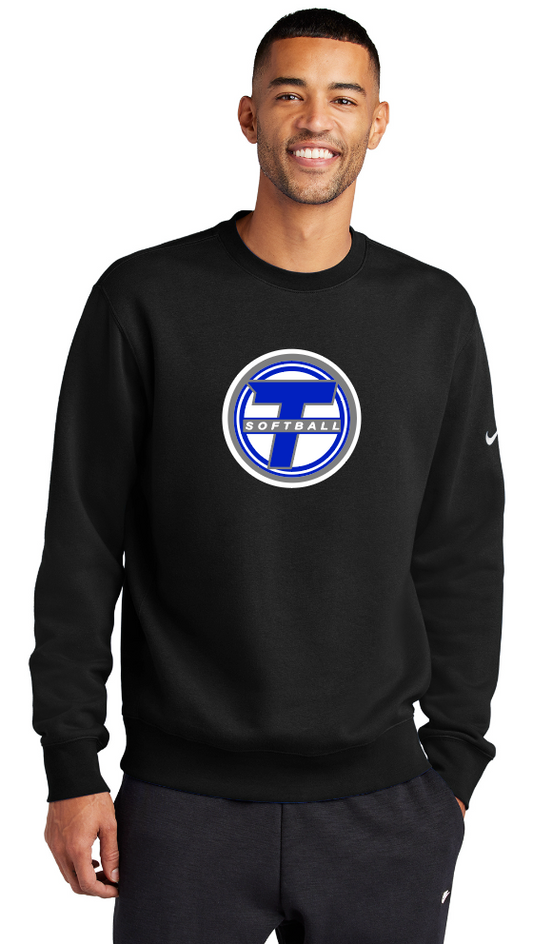 Timberline Softball - Nike Club Fleece Sleeve Swoosh Crew