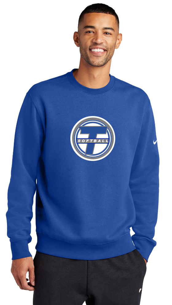 Timberline Softball - Nike Club Fleece Sleeve Swoosh Crew