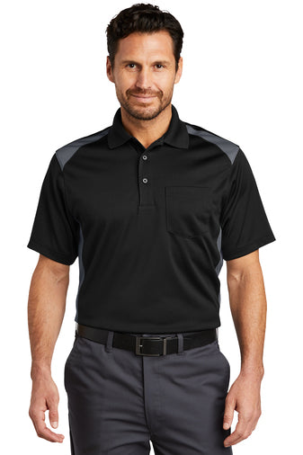 WSD CornerStone® Select Snag-Proof Two Way Colorblock Pocket Polo