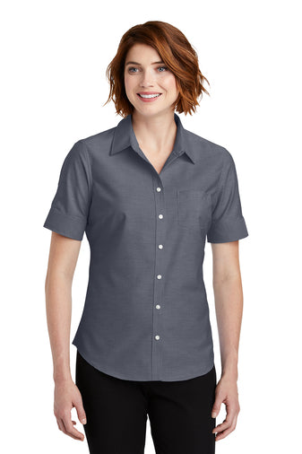 WSD Womens Port Authority® Short Sleeve SuperPro™ Dress Shirt