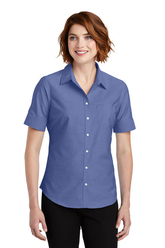 WSD Womens Port Authority® Short Sleeve SuperPro™ Dress Shirt